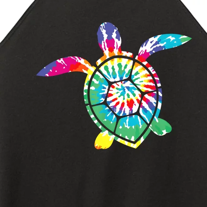 Hawaiian Tie Dye Sea Turtle Cute Sea Turtle Lover Men Women Women’s Perfect Tri Rocker Tank