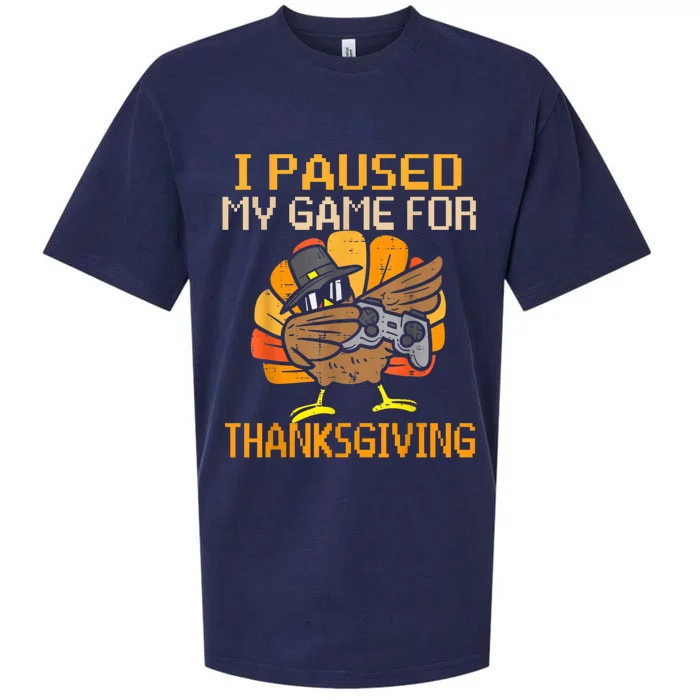 Happy Thanksgiving Dabbing Gamer Turkey Gift Sueded Cloud Jersey T-Shirt