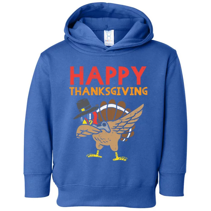 Happy Thanksgiving Dabbing Turkey Gamer Gaming Gift Toddler Hoodie