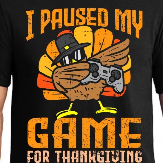 Happy Thanksgiving Dabbing Gamer Turkey Pajama Set