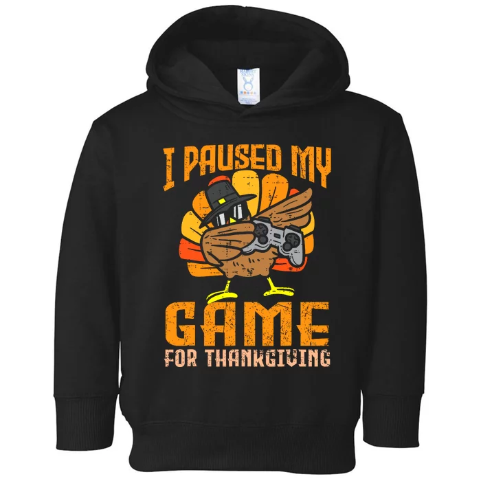 Happy Thanksgiving Dabbing Gamer Turkey Toddler Hoodie