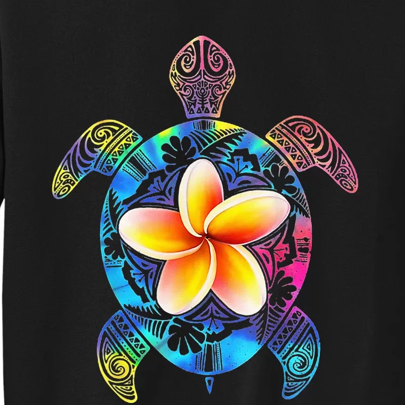 Hawaiian Tie Dye Sea Turtle Hawaii Tall Sweatshirt