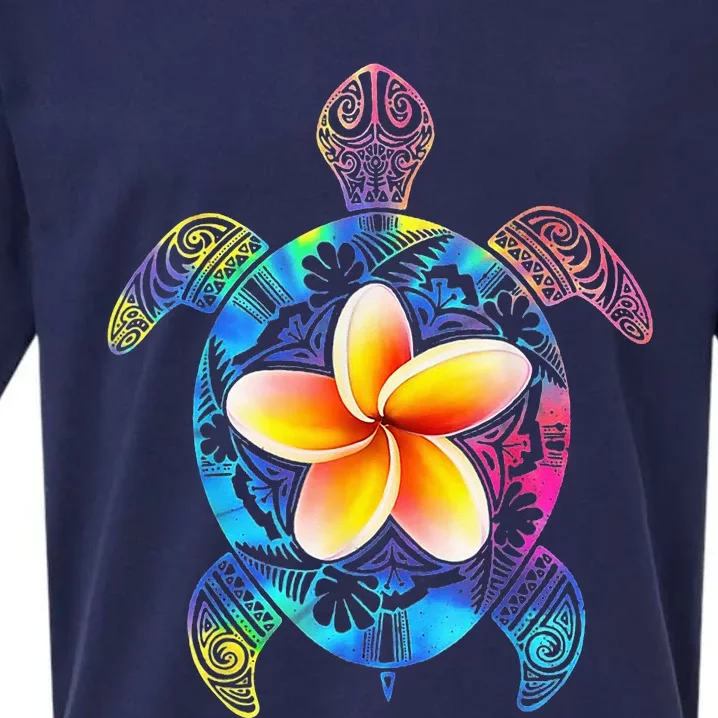 Hawaiian Tie Dye Sea Turtle Hawaii Sueded Cloud Jersey T-Shirt