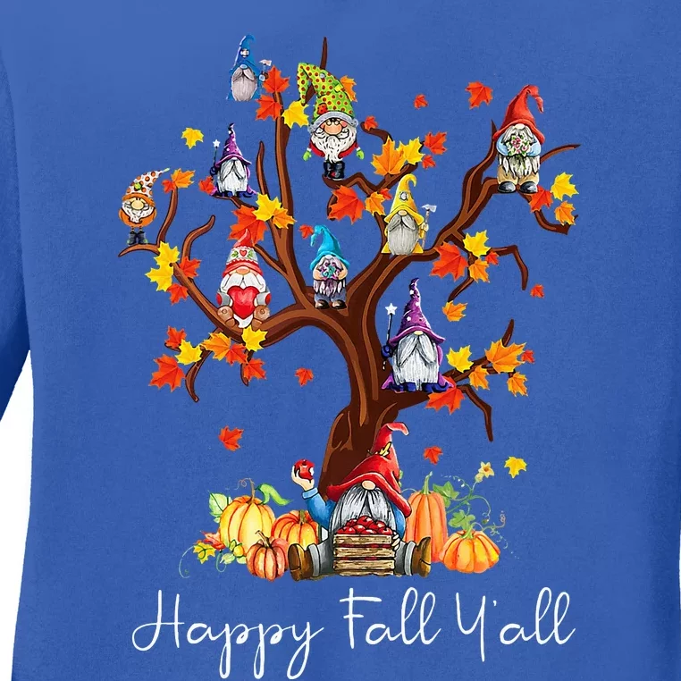 Happy Thanksgiving Day Funny Turkey Holiday Gifts Ladies Long Sleeve Shirt