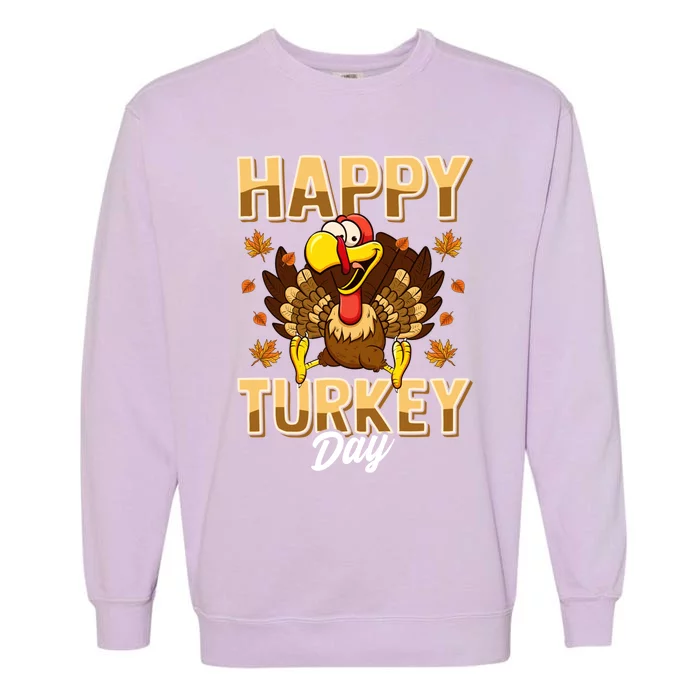 Happy Turkey Day Gift Thanksgiving Day Gift Holiday Gift Garment-Dyed Sweatshirt