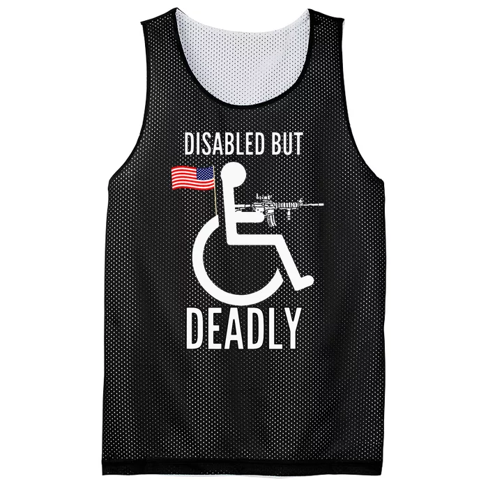 Handicap T Disabled But Deadly Mesh Reversible Basketball Jersey Tank