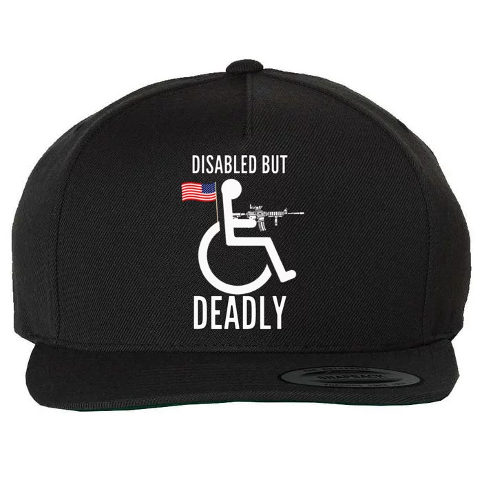 Handicap T Disabled But Deadly Wool Snapback Cap