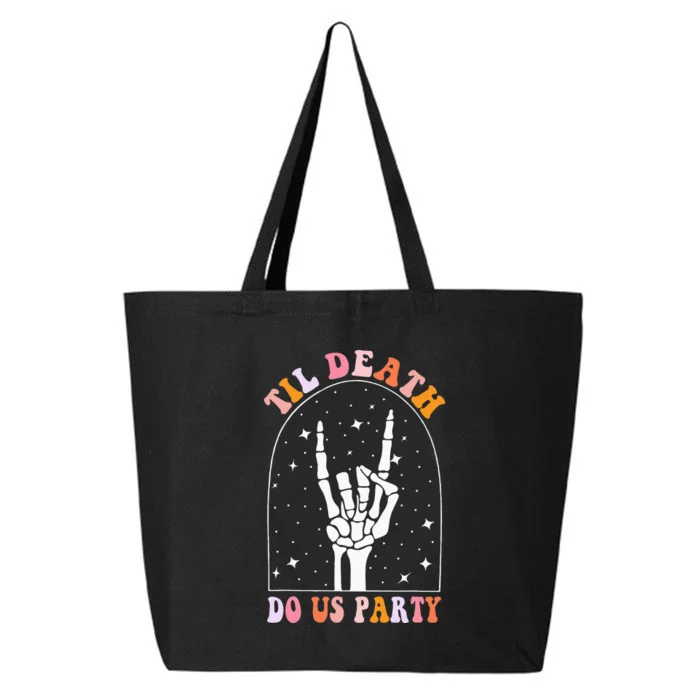 Halloween Til Death Do Us Party Retro Bachelorette Matching 25L Jumbo Tote