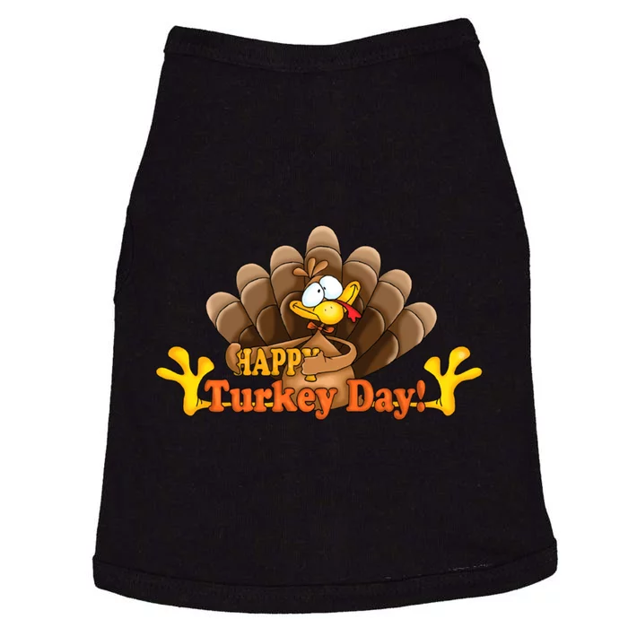 Happy Turkey Day Funny Thanksgiving Doggie Tank