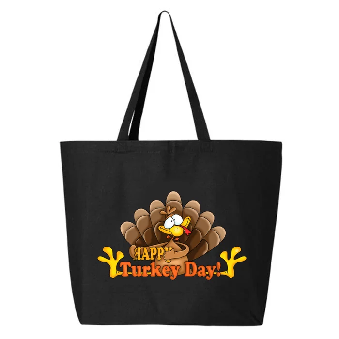 Happy Turkey Day Funny Thanksgiving 25L Jumbo Tote