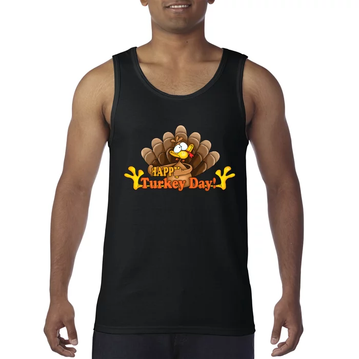 Happy Turkey Day Funny Thanksgiving Tank Top