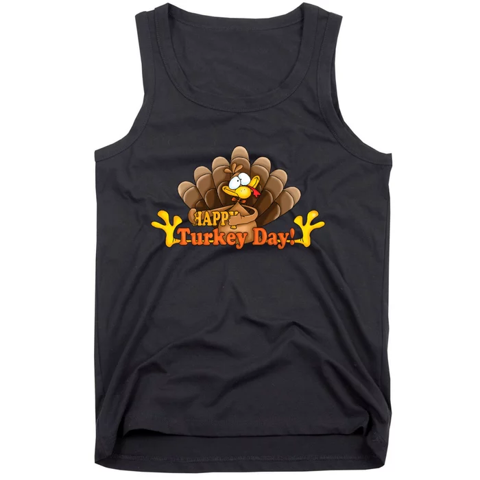 Happy Turkey Day Funny Thanksgiving Tank Top