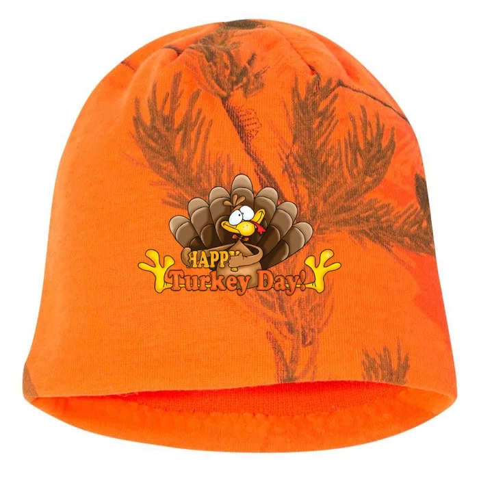 Happy Turkey Day Funny Thanksgiving Kati - Camo Knit Beanie