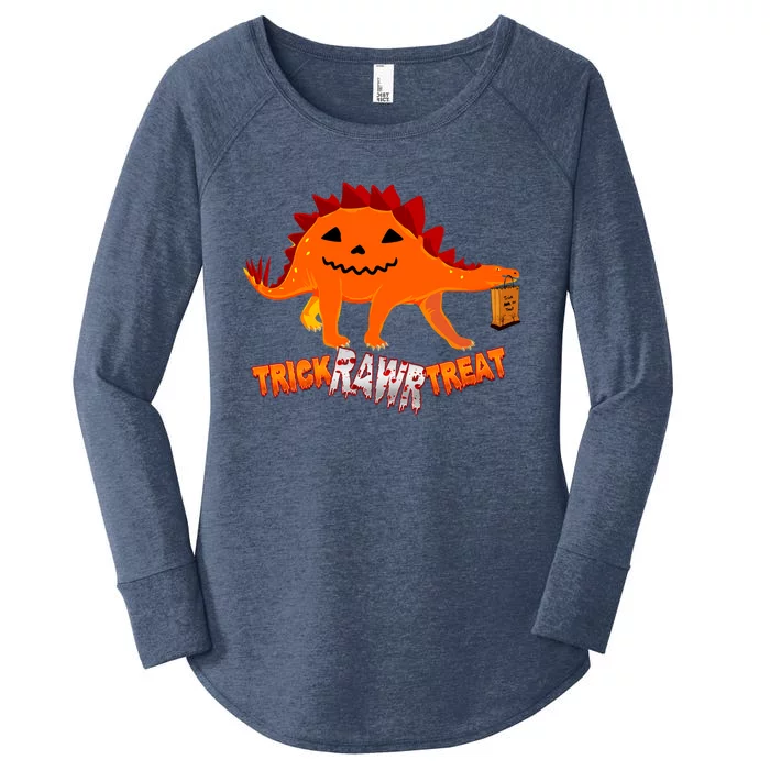 Halloween TRex Dinosaur Trick Rawr Treat Gift Funny Gift Women's Perfect Tri Tunic Long Sleeve Shirt