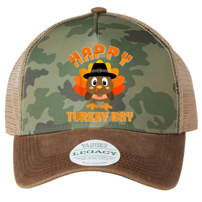 Happy Turkey Day Cool Gift Cute Little Pilgrim Gift Thanksgiving Funny Gift Legacy Tie Dye Trucker Hat