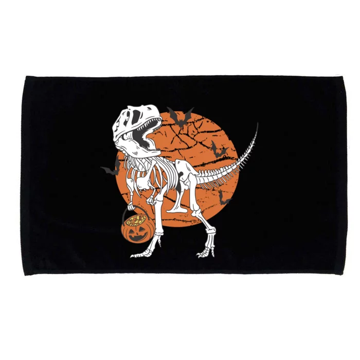 Halloween TRex Dinosaur Skeleton Microfiber Hand Towel