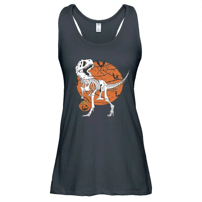 Halloween TRex Dinosaur Skeleton Ladies Essential Flowy Tank