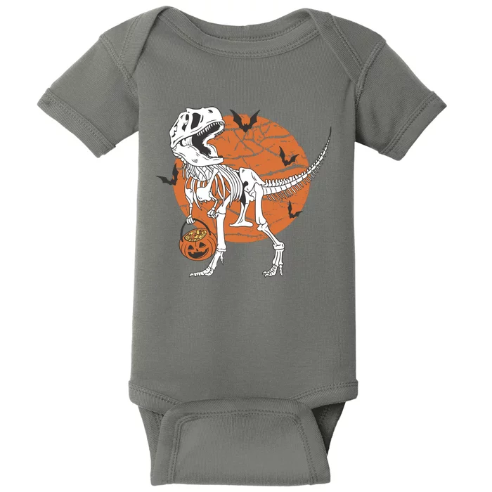 Halloween TRex Dinosaur Skeleton Baby Bodysuit