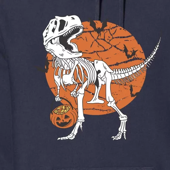 Halloween TRex Dinosaur Skeleton Premium Hoodie