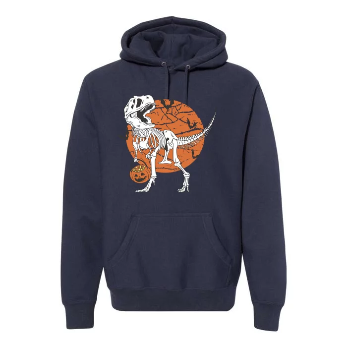 Halloween TRex Dinosaur Skeleton Premium Hoodie