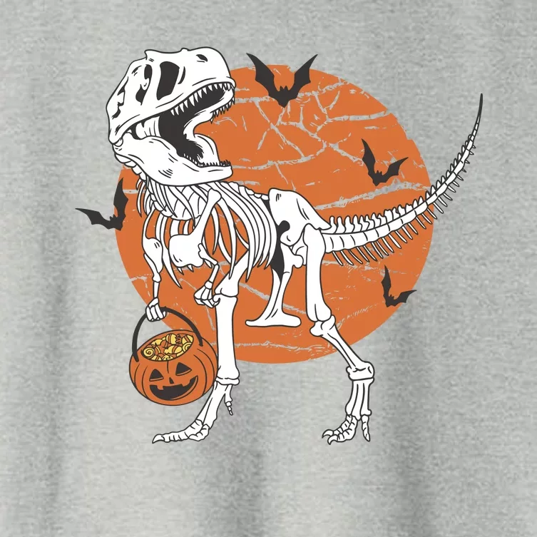 Halloween TRex Dinosaur Skeleton Women's Crop Top Tee