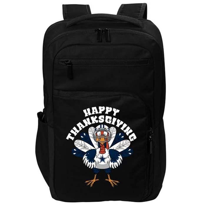 Happy Thanksgiving Dallas Cowboys Turkey Impact Tech Backpack