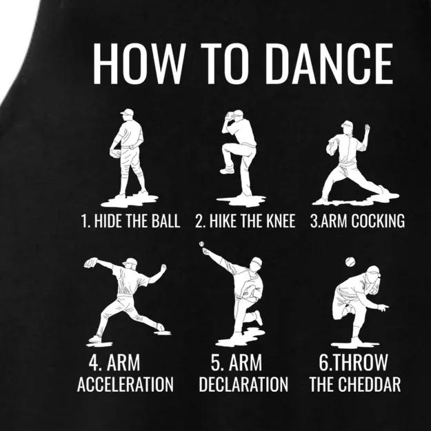 How To Dance Pitcher Baseball Funny Softball Dancing Gift Ladies Tri-Blend Wicking Tank