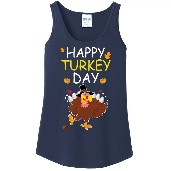 Happy Turkey Day Ladies Essential Tank