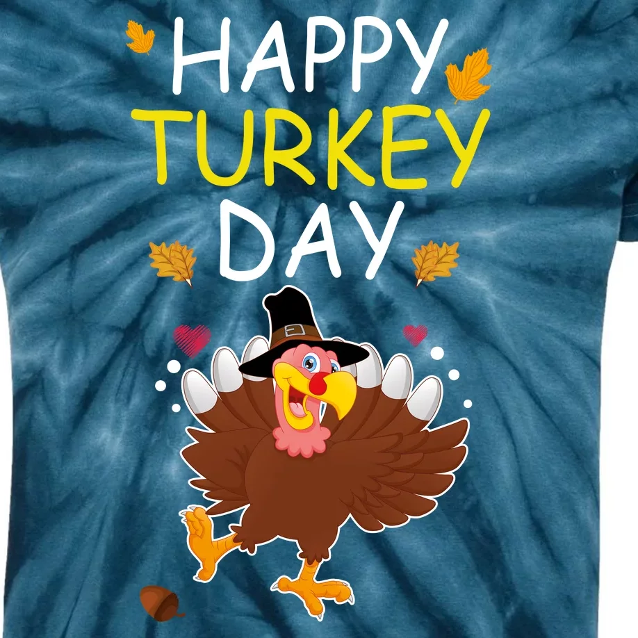 Happy Turkey Day Kids Tie-Dye T-Shirt