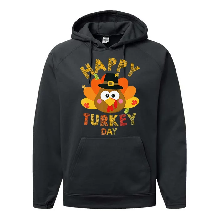 Happy Turkey Day 2024 Autumn Fall Thanksgiving Family Performance Fleece Hoodie