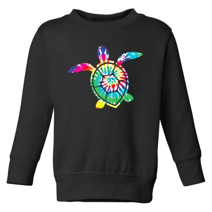 Hawaiian Tie Dye Sea Turtle Cute Sea Turtle Lover Toddler Sweatshirt