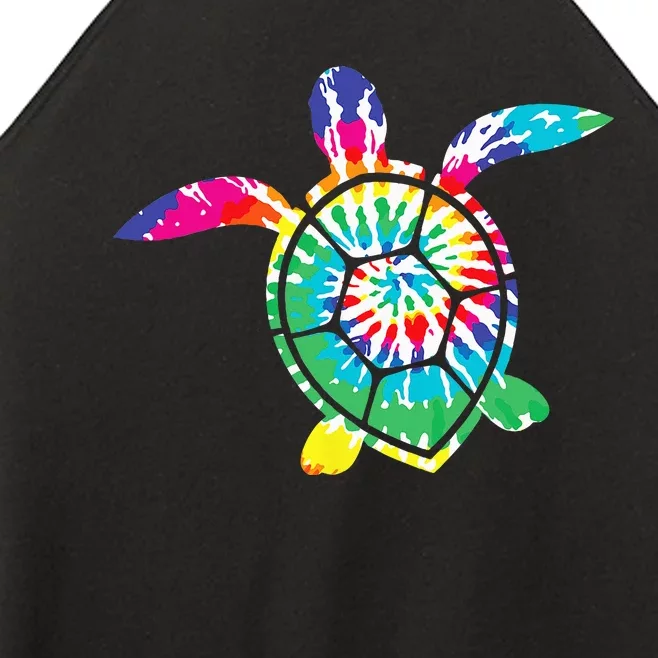 Hawaiian Tie Dye Sea Turtle Cute Sea Turtle Lover Women’s Perfect Tri Rocker Tank