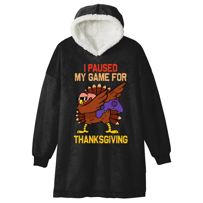 Happy Thanksgiving Dabbing Gamer Turkey Hooded Wearable Blanket