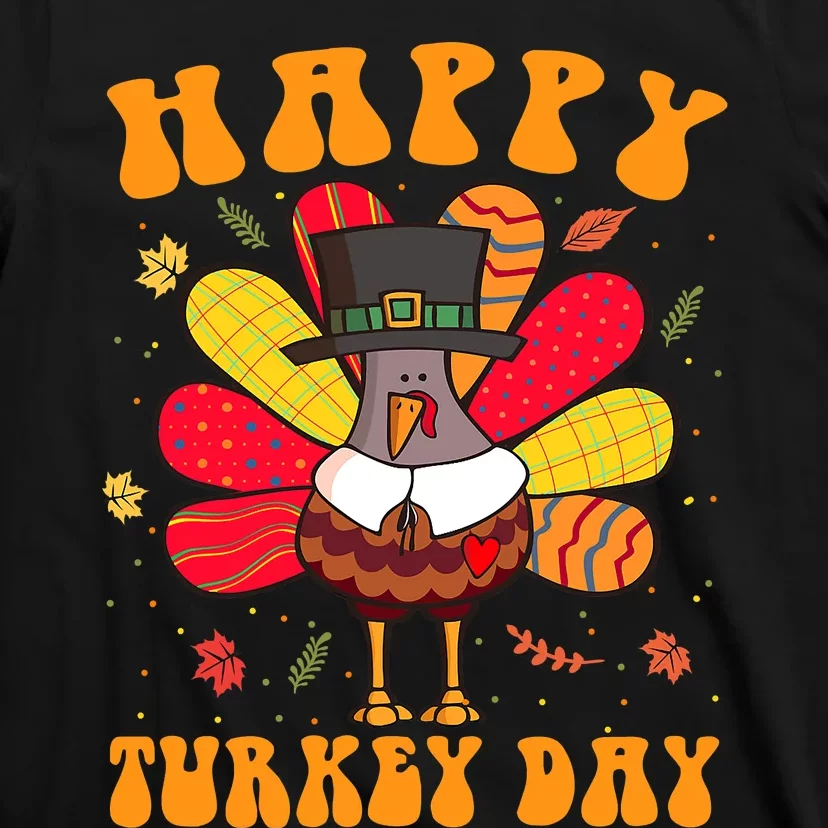 Happy Turkey Day Cute Little Pilgrim Thanksgiving Costume T-Shirt