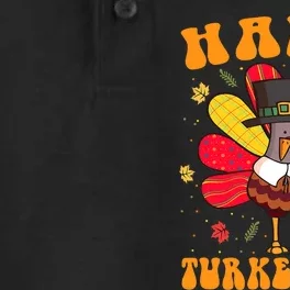 Happy Turkey Day Cute Little Pilgrim Thanksgiving Costume Dry Zone Grid Performance Polo