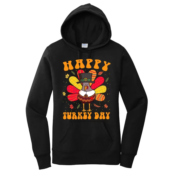 Happy Turkey Day Cute Little Pilgrim Thanksgiving Costume Women's Pullover Hoodie