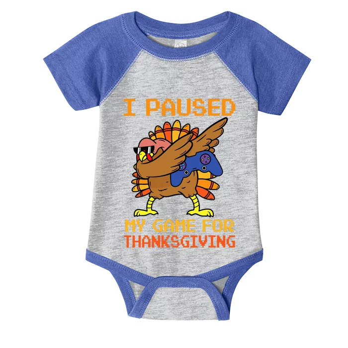 Happy Thanksgiving Dabbing Gamer Turkey Infant Baby Jersey Bodysuit