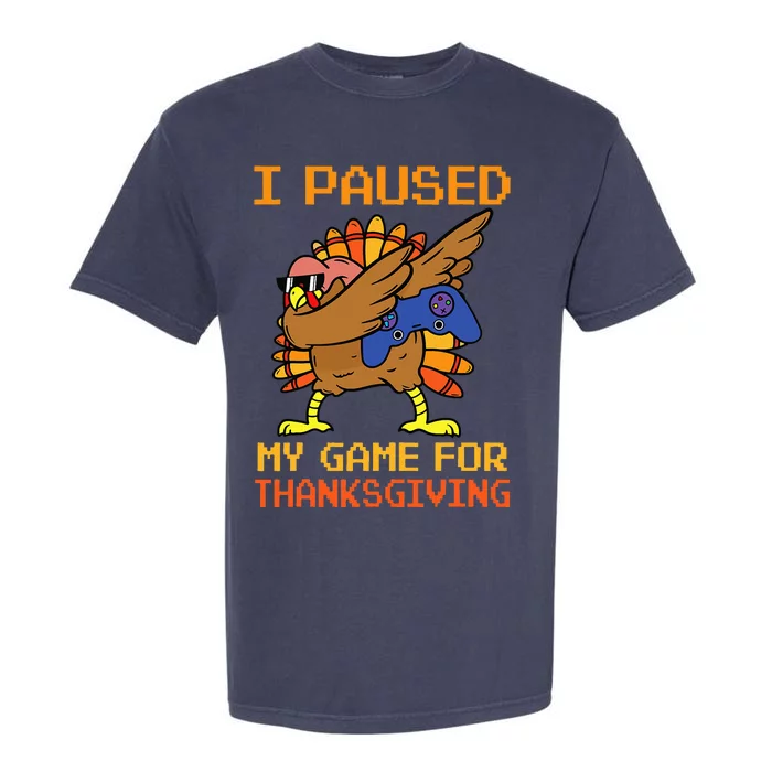 Happy Thanksgiving Dabbing Gamer Turkey Garment-Dyed Heavyweight T-Shirt