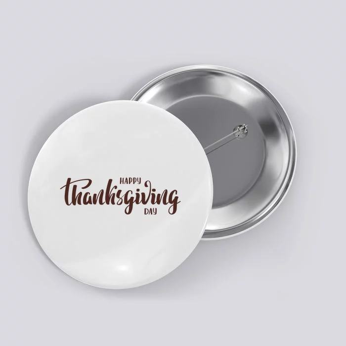 Happy Thanksgiving Day Holiday Button