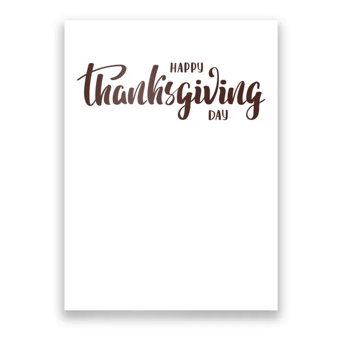 Happy Thanksgiving Day Holiday Poster