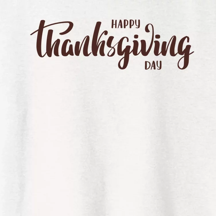 Happy Thanksgiving Day Holiday Women's Crop Top Tee