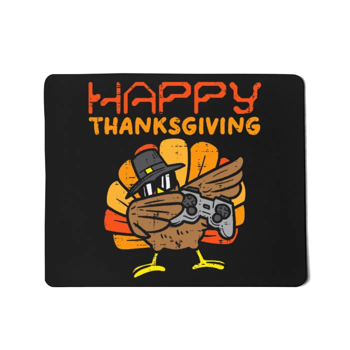 Happy Thanksgiving Dabbing Gamer Turkey Mousepad