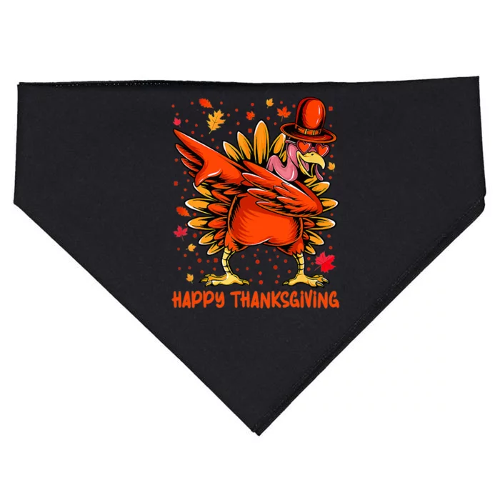 Happy Turkey Day Shirt Cute Little Pilgrim Gift Thanksgiving USA-Made Doggie Bandana