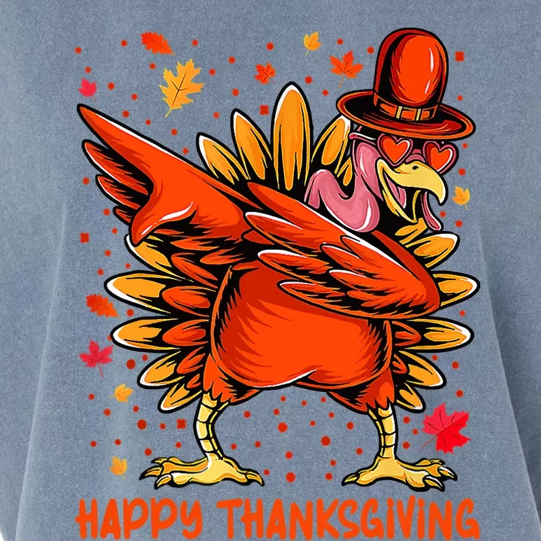 Happy Turkey Day Shirt Cute Little Pilgrim Gift Thanksgiving Garment-Dyed Women's Muscle Tee