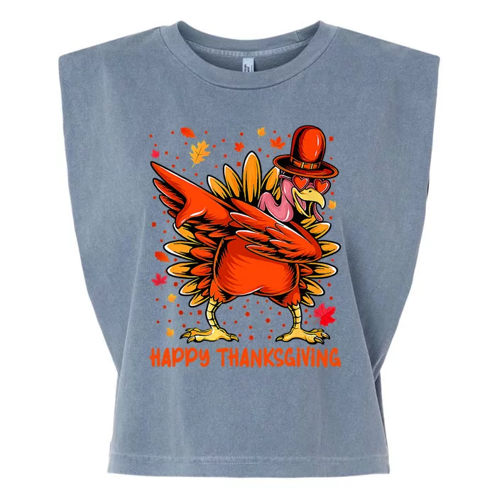 Happy Turkey Day Shirt Cute Little Pilgrim Gift Thanksgiving Garment-Dyed Women's Muscle Tee