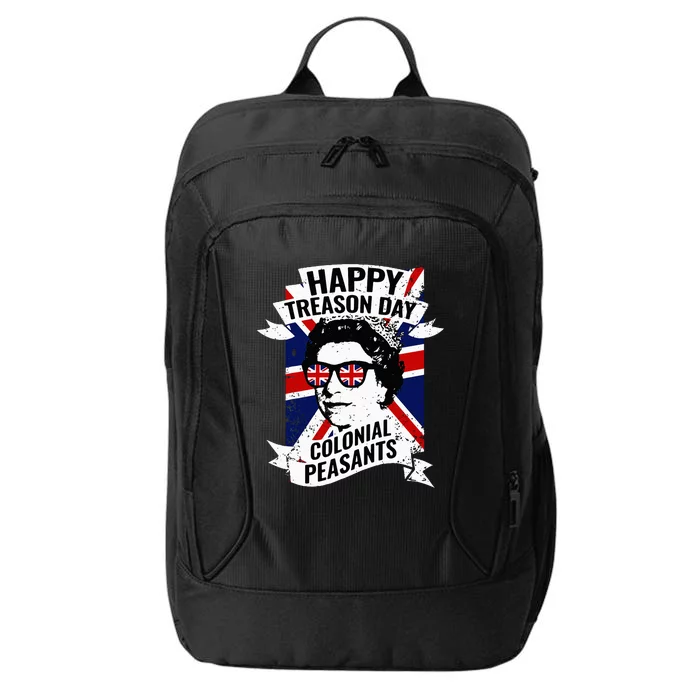 Happy Treason Day Funny Queen Elizabeth 4th Of July City Backpack