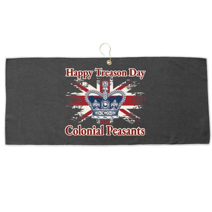 Happy Treason Day Colonial Peasants Large Microfiber Waffle Golf Towel