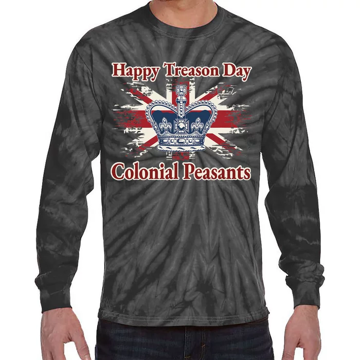 Happy Treason Day Colonial Peasants Tie-Dye Long Sleeve Shirt