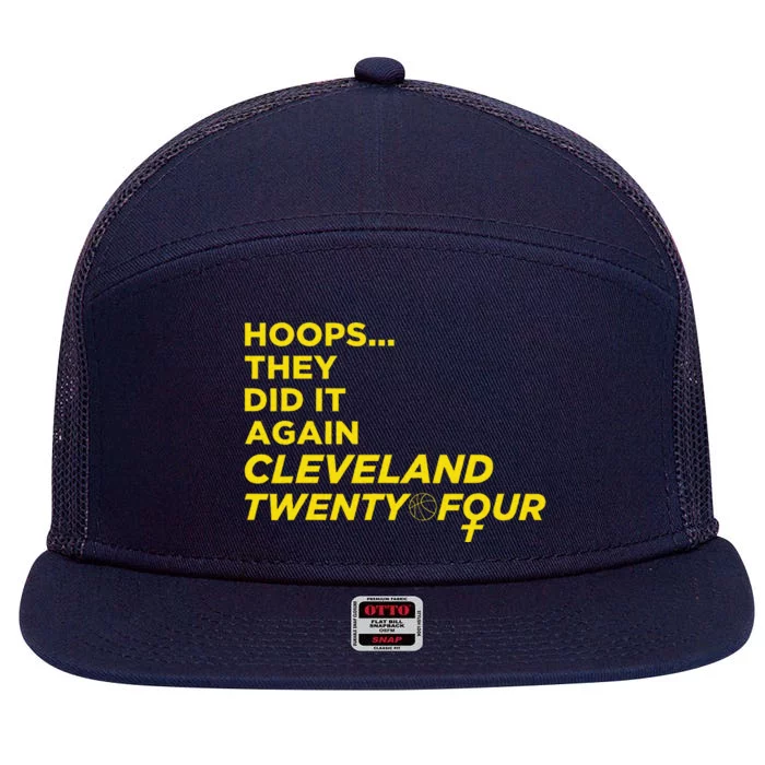 Hoops They Did It Again Cleveland Twenty Four 7 Panel Mesh Trucker Snapback Hat