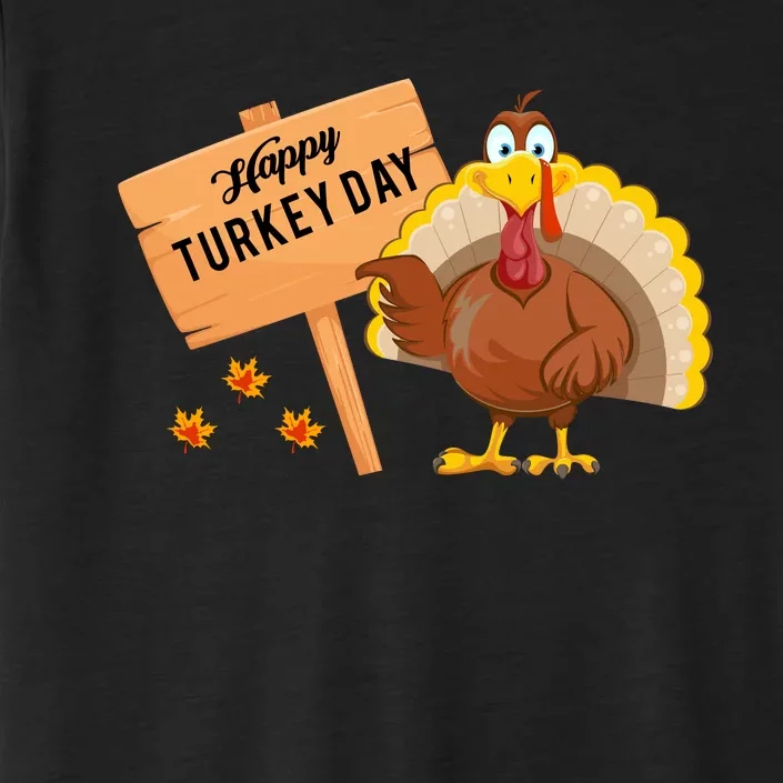 Happy Turkey Day Funny Thanksgiving Family Graphic ChromaSoft Performance T-Shirt